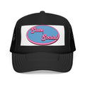 Trucker Hat — "Slate & Social" Retro Patch Foam Cap