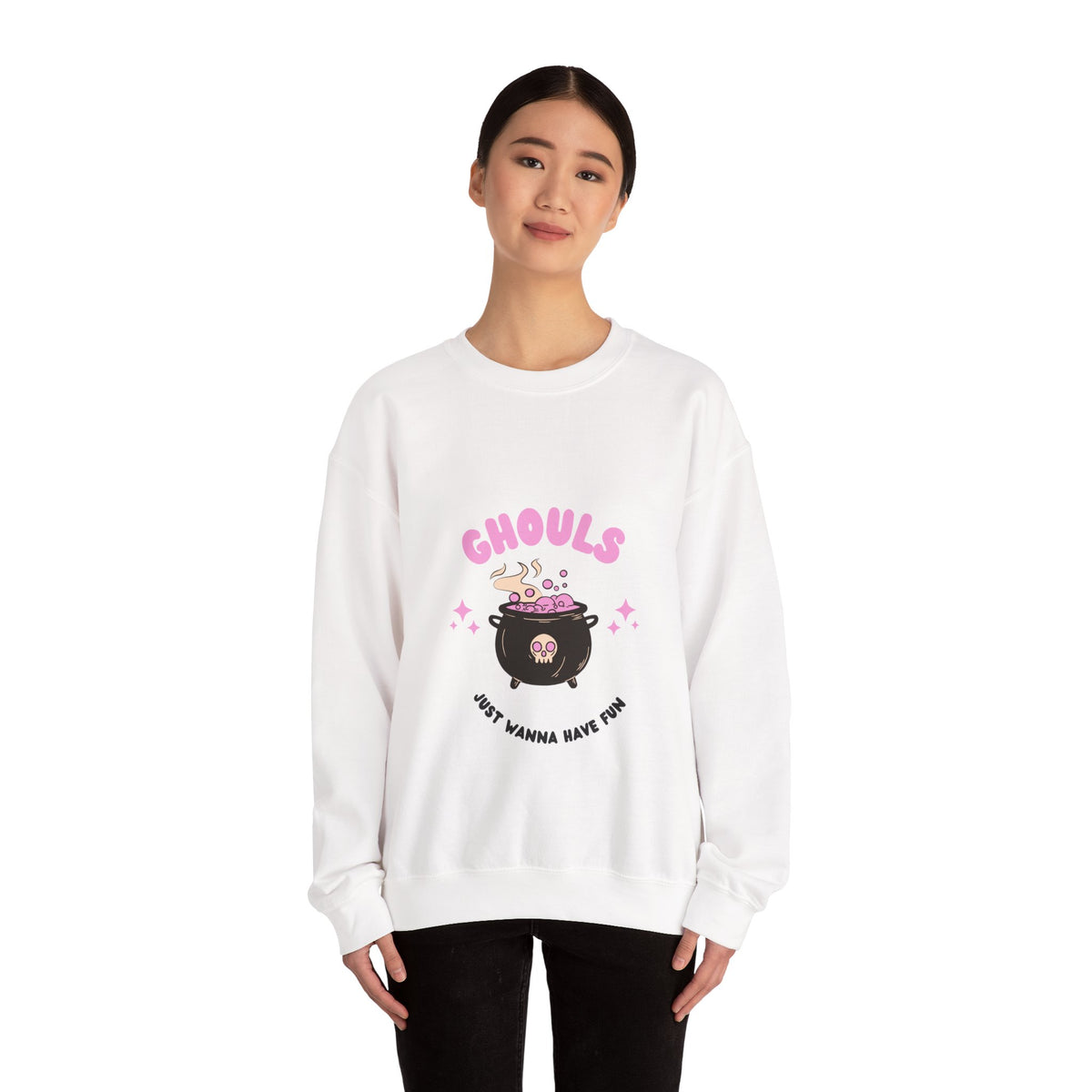 Ghoul Crewneck Sweatshirt — "Ghouls Just Wanna Have Fun" Cute Halloween Pullover
