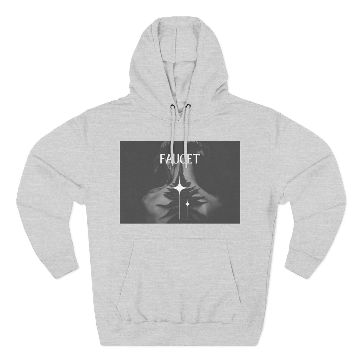 Hoodie — 'FAUCET' Monochrome Prayer Hands Graphic Hoodie