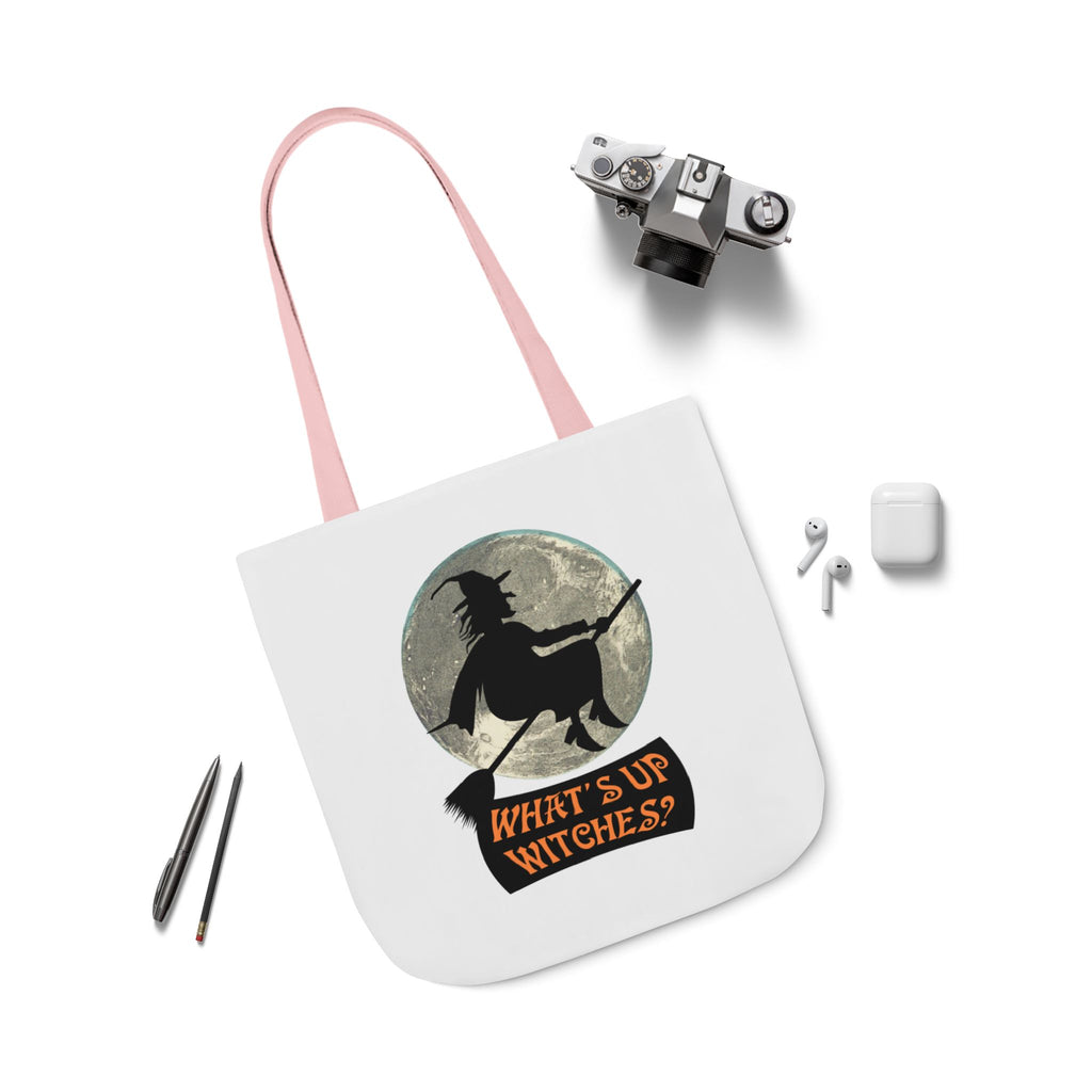 What’s Up Witches Halloween Witch Canvas Tote Bag