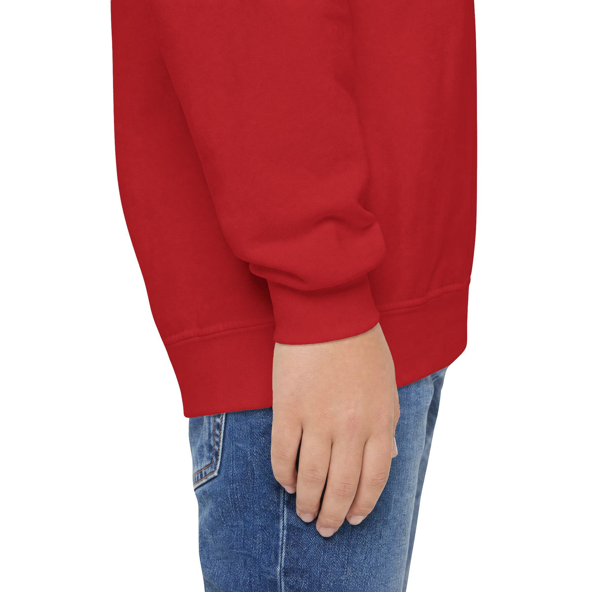 Youth Crewneck Sweatshirt — "School Story, Bro!" Earth Character with Soda | Slate & Social Back