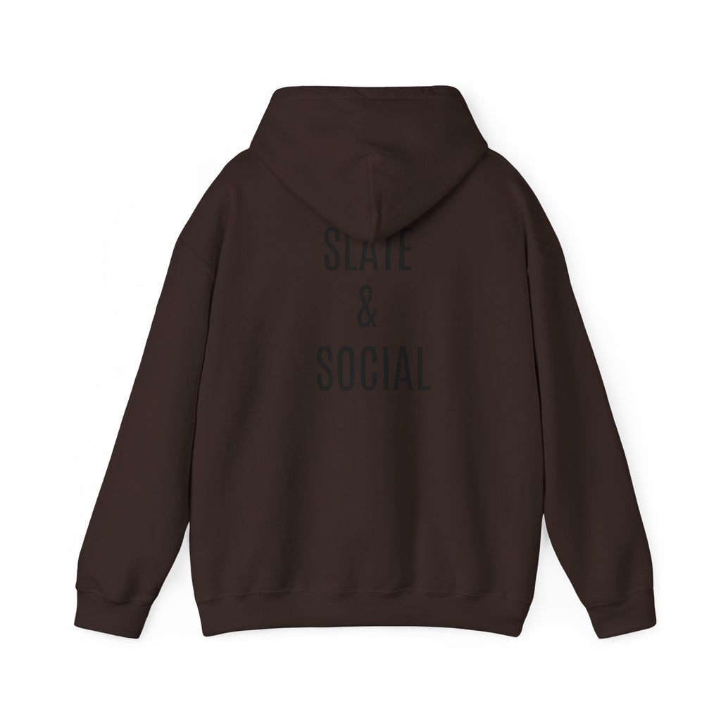 Butterfly Graphic Hoodie — 'Slate & Social' Minimalist White Pullover