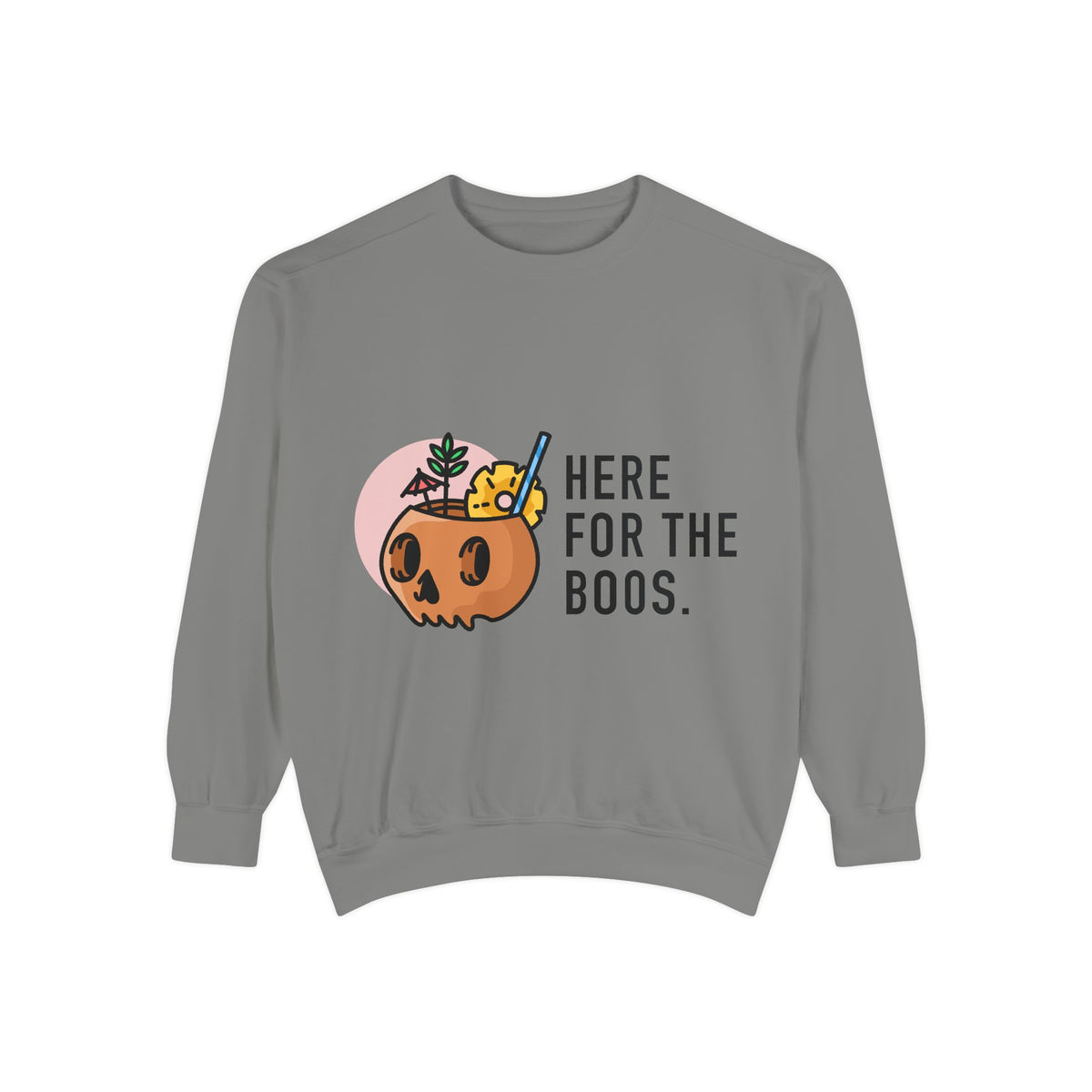 Halloween Pumpkin "Here for the Boos" Sweatshirt