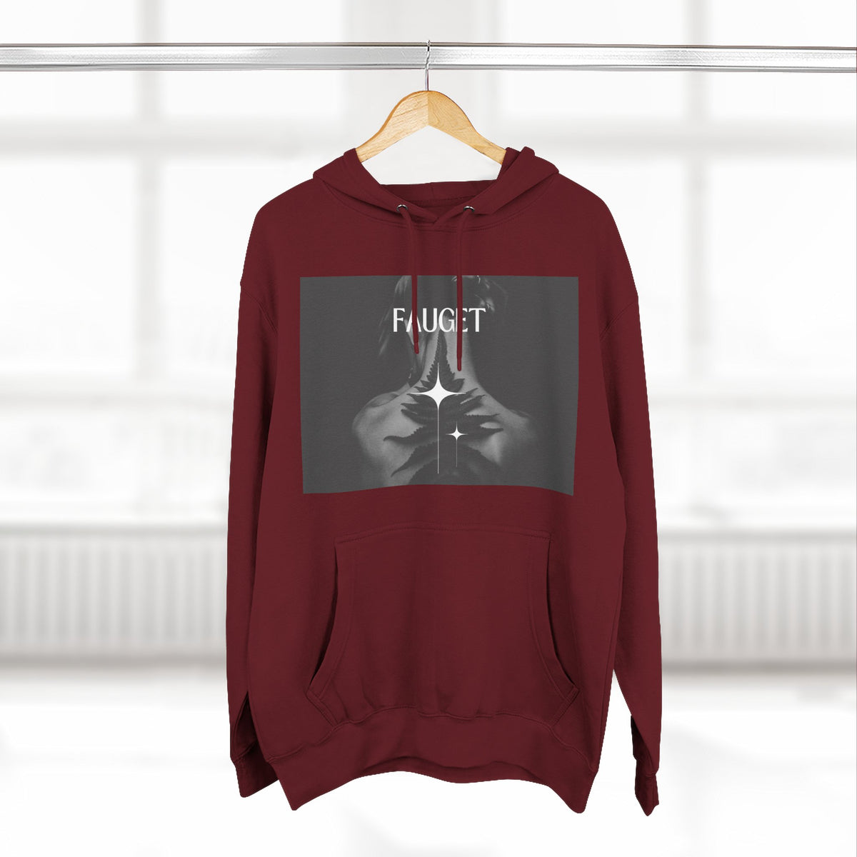 Hoodie — 'FAUCET' Monochrome Prayer Hands Graphic Hoodie