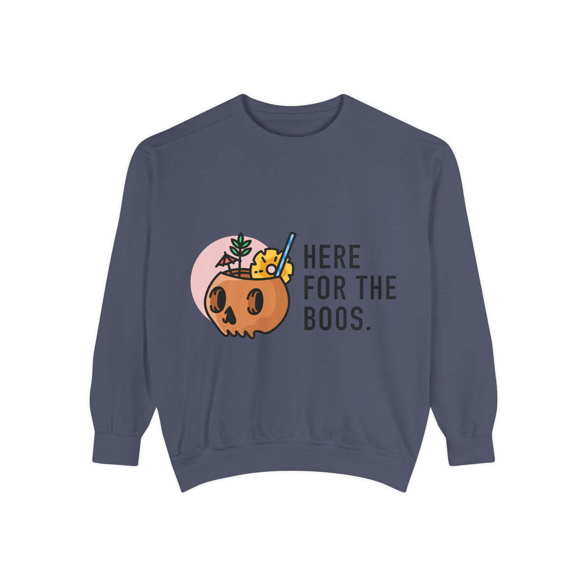 Halloween Pumpkin "Here for the Boos" Sweatshirt